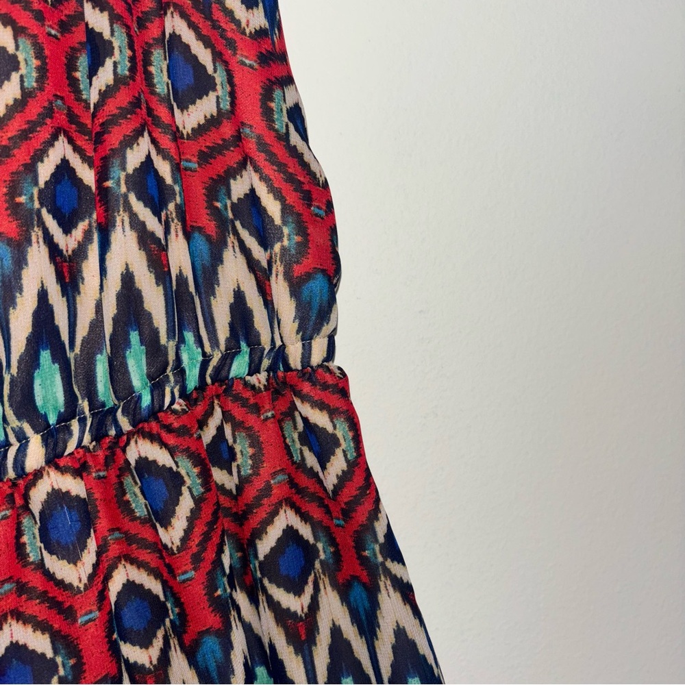 Aztec Southwestern Native Western Geometric Design Mini Sleeveless Dress Small - Picture 5 of 6